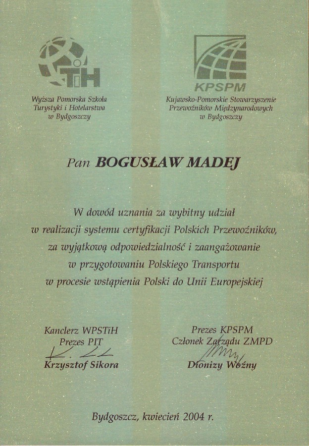 Dowód uznania